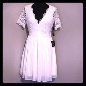 NWT Lulu’s White Dress, size Large